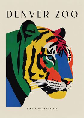 Denver Zoo Tiger Retro Pop