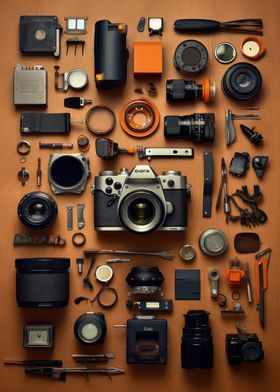 Knolling Camera Gear