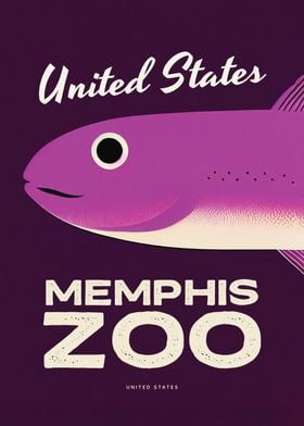 Memphis Zoo Retro Eel Art