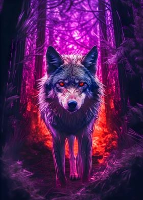 Wolf dark forest