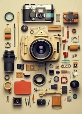 Knolling Camera Gear