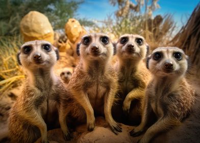 Curious Meerkat Creatures