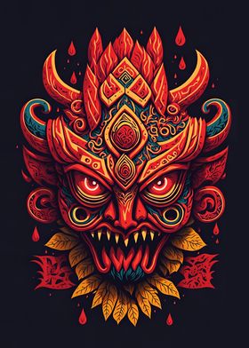 Evil mayan mask