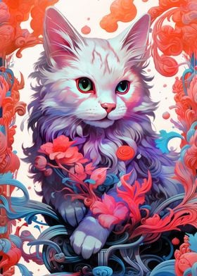 Floral Whispers cat