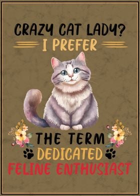 Funny Cat Poster Vintage