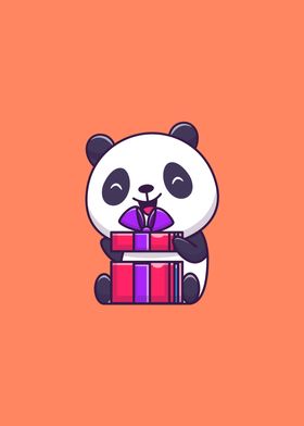 Cute Panda Opening Gift