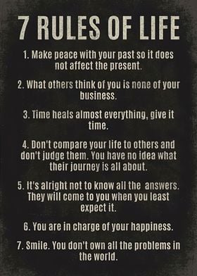 7 Rules Of Life