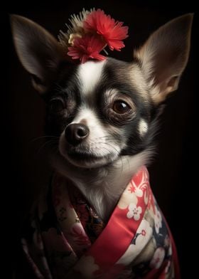 Chihuahua Geisha Japan
