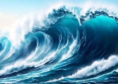 Vibrant Ocean Waves