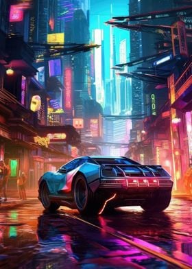 Futuristic City Cars