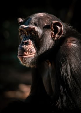 Mysterious chimpanzee