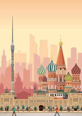 Moscow Travel Print