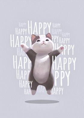 Happy Happy Happy Cat Meme