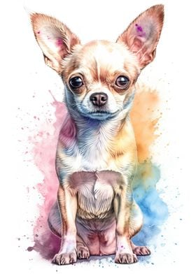 Watercolor Baby Chihuahua