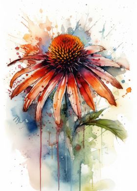 Echinacea Flower Painting