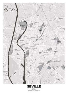 Seville Spain streetmap