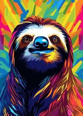 Sloth Animal Pop Art