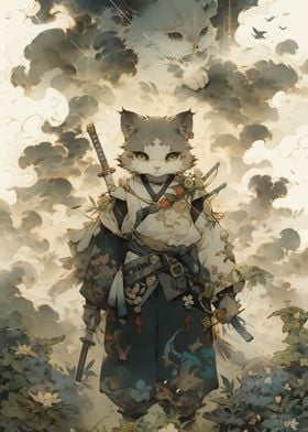 Cat samurai