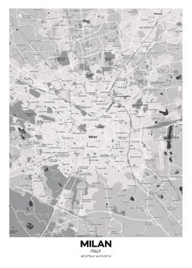 Milan italy streetmap