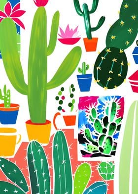 Artistic Cactus Plants Art