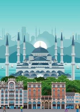 Istanbul Travel Print