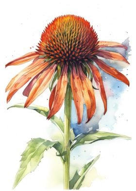 Echinacea Flower Artwork