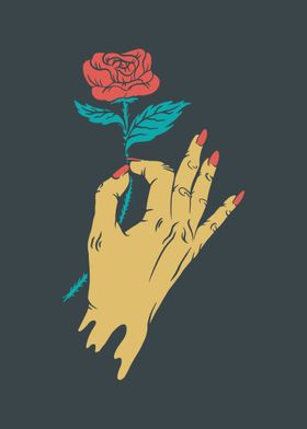 Hand and Rose