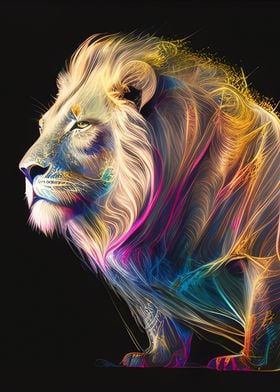 Black and Gold Lion 