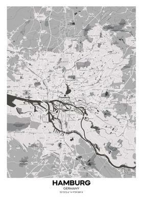 Hamburg germany map