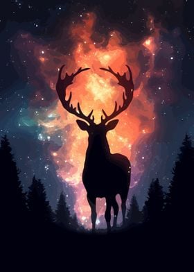 Animal Nature Deer Cosmic