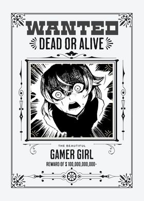Wanted Gamer Girl Poster