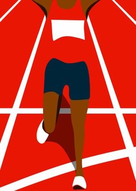 athlete run art