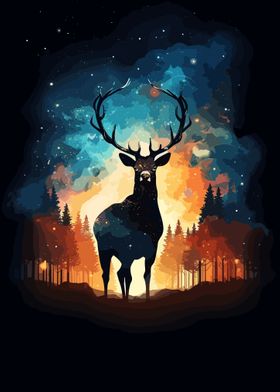 Animal Nature Deer Cosmos