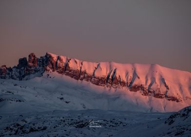 Sunset in the alps