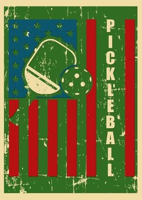 Pickleball US Flag