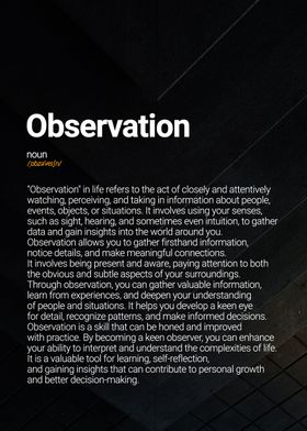 Observation