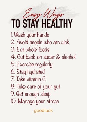 Easy ways to stay healthy