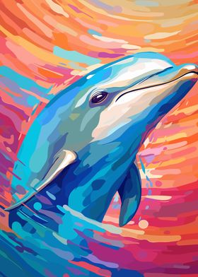 Dolphin Animal Pop Art