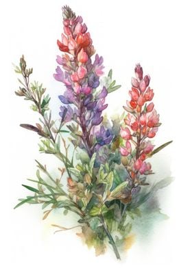 Heather Flower Watercolor