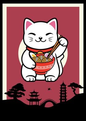Kawaii Anime Cat Ramen