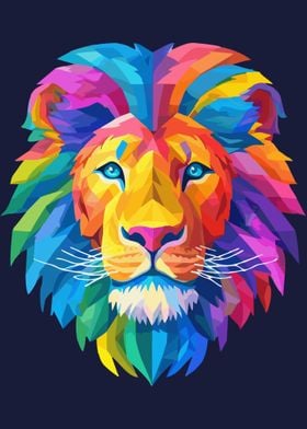 Lion Head colorful