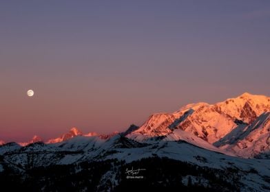 Sunset and Moonrise