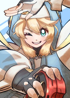 Bridget Guilty gear' Poster, picture, metal print, paint by keko neko