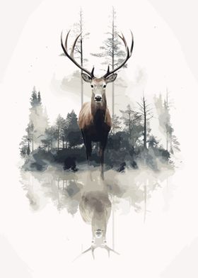 Animal Deer Nature Art