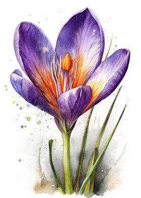 Crocus Nature Painting