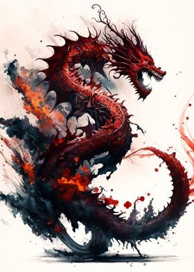 watercolor dragon