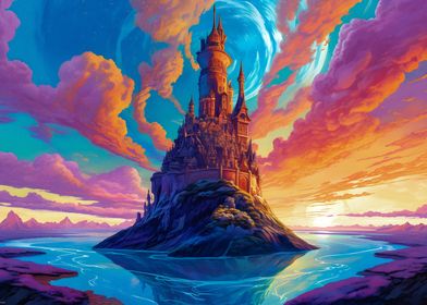 Fantasy palace island