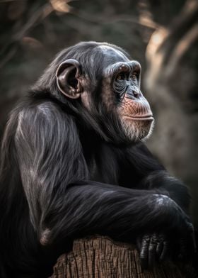 Fascinating chimpanzee