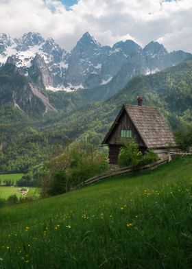 Hut in the mountains