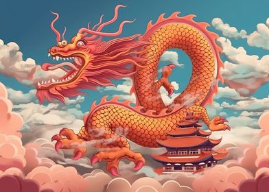 Chinese Dragon Landscape 